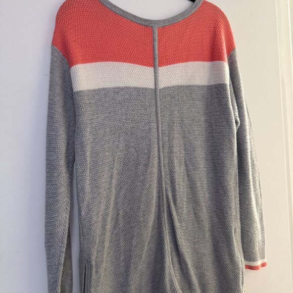 T by Talbots Colorblock Crewneck Textured Sweater - Picture 2 of 6